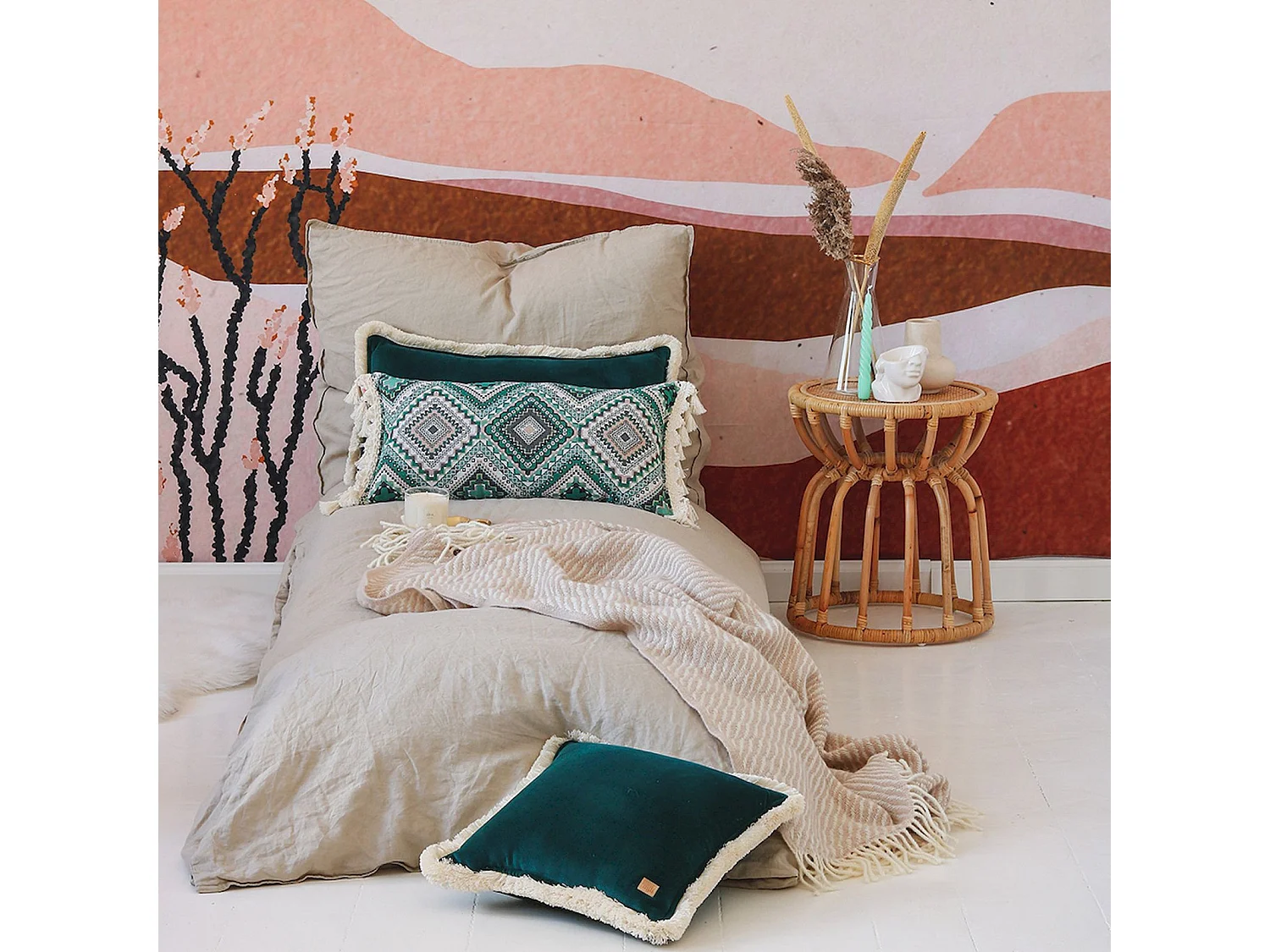 Coussin carré molletonné bébé enfant soft touch