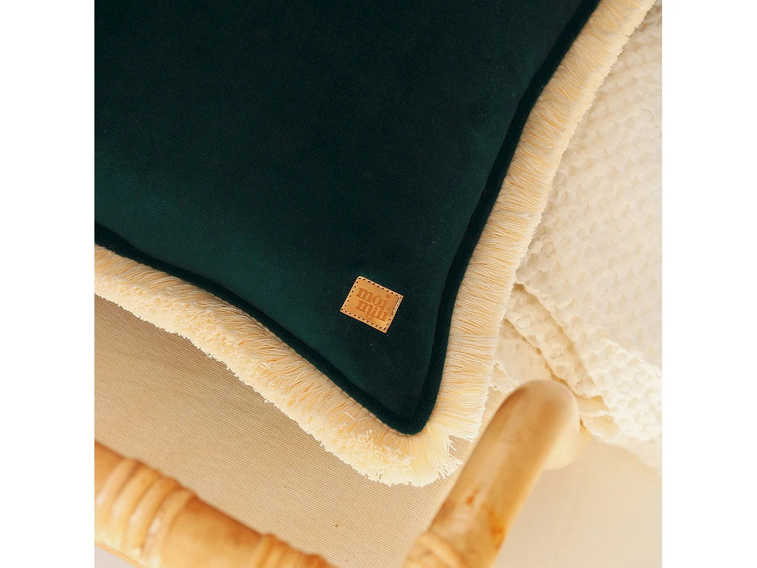 Coussin carré molletonné bébé enfant soft touch