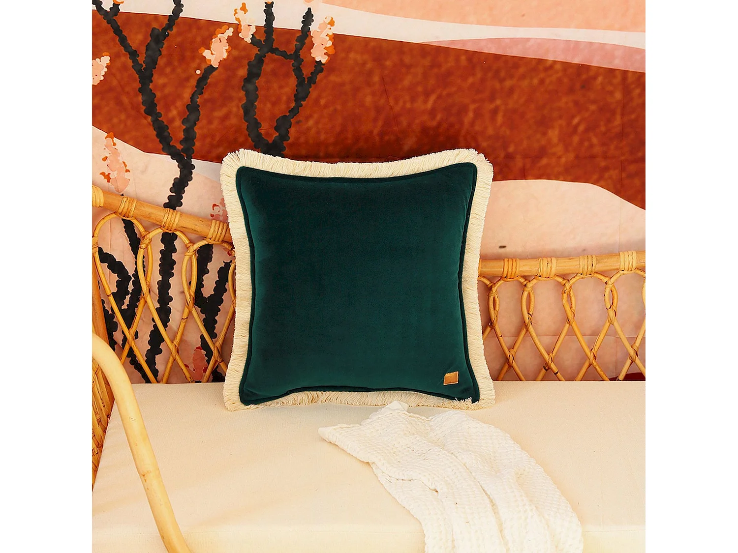 Coussin carré molletonné bébé enfant soft touch