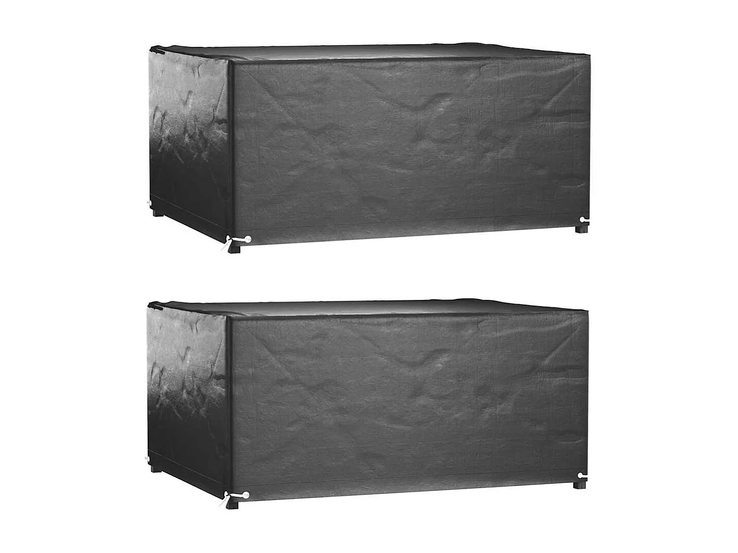 Housses salon de jardin2pcs 8œillets 160x120x75cm rectangulaire