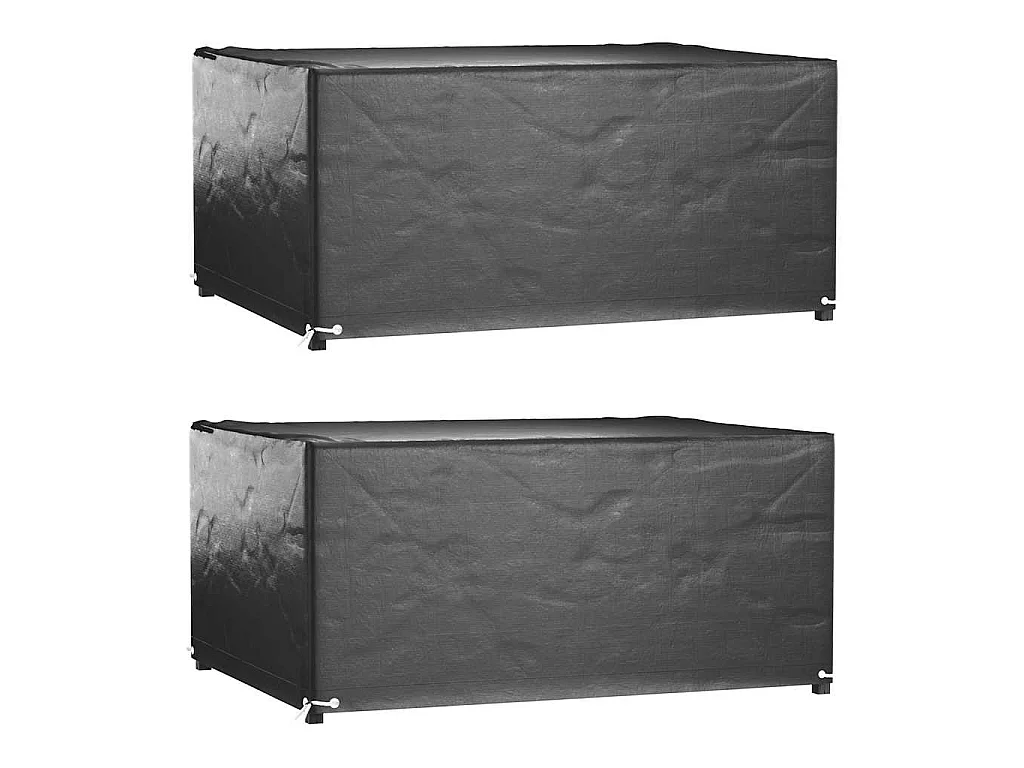 Housses salon de jardin2pcs 8œillets 160x120x75cm rectangulaire