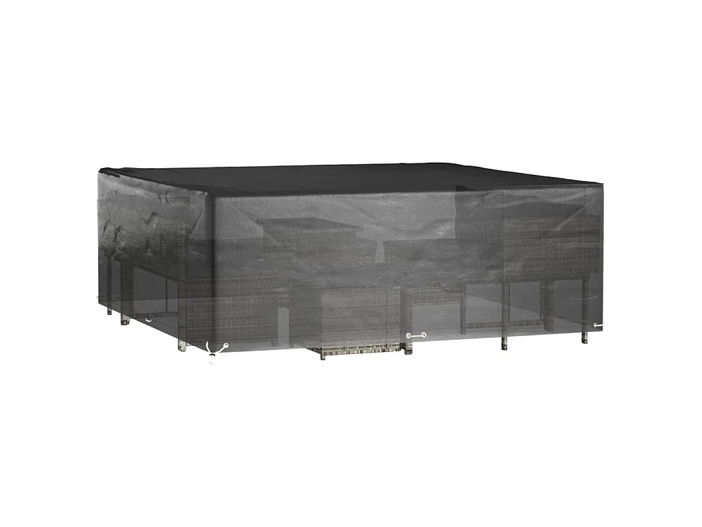Housses de salon de jardin 2 pcs 16 œillets 300x300x75 cm carré