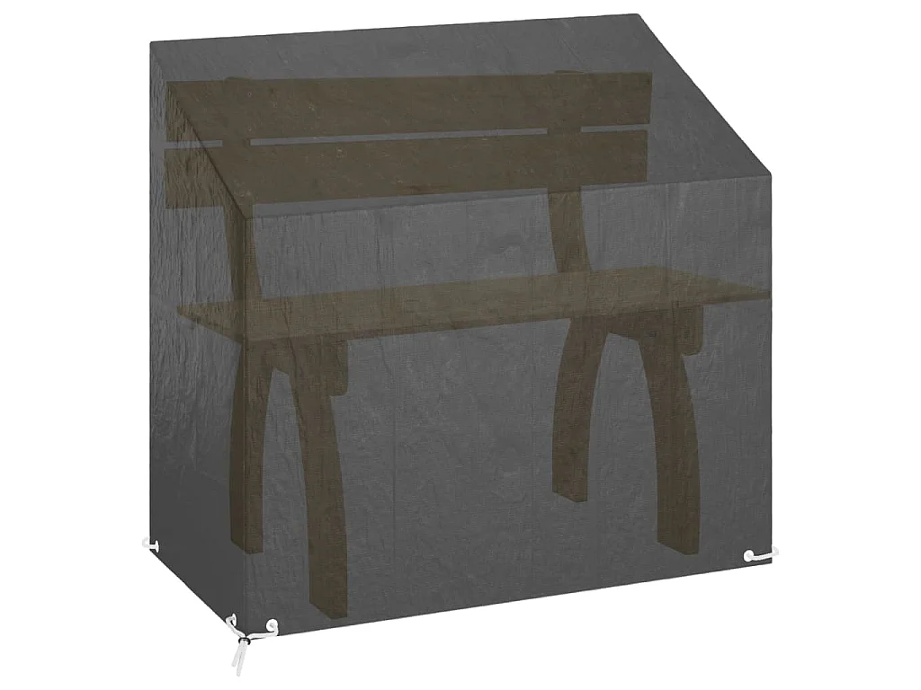 Copri Panche Giardino 2pz 8Occhielli 130x70x70/88cm Polietilene