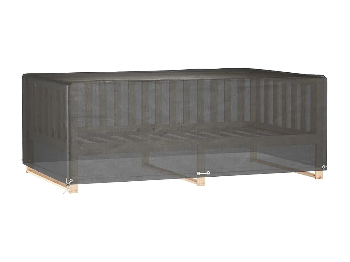 Fundas muebles jardín 2 uds 12 ojales rectangular 213x132x75 cm
