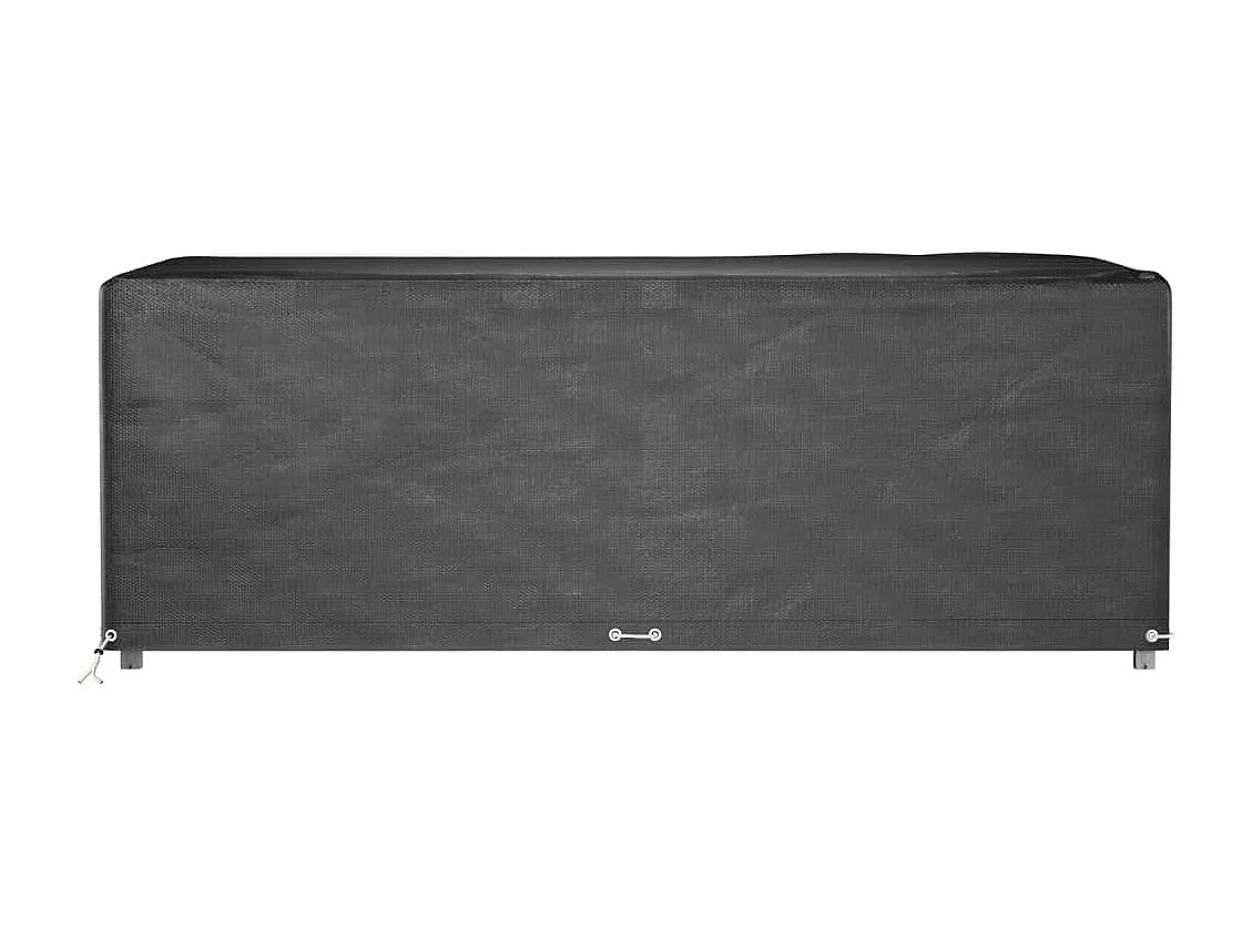 Fundas muebles jardín 2 uds 12 ojales rectangular 213x132x75 cm