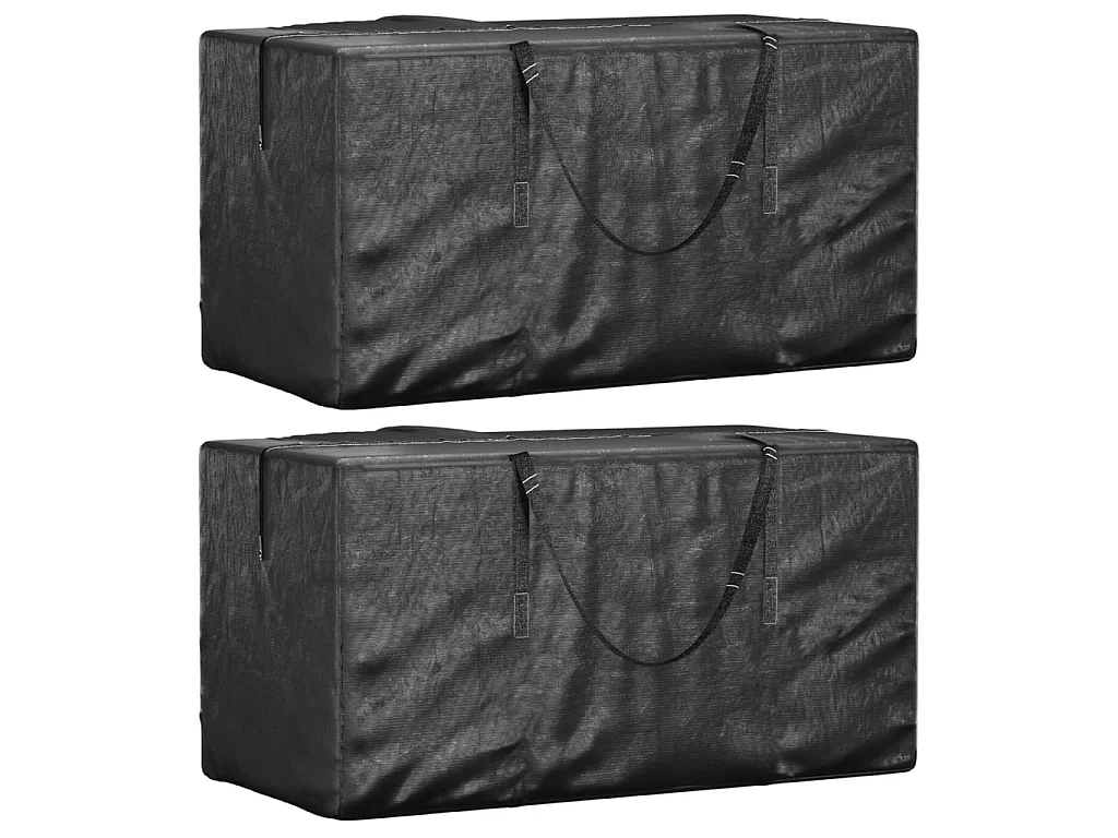 Sacs de rangement pour sapin de Noël 2 pcs noir polyéthylène
