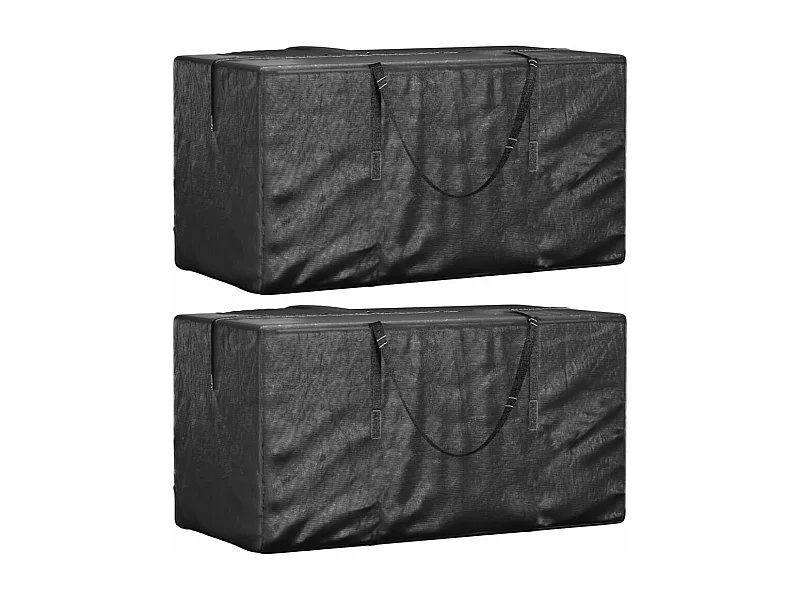 Sacs de rangement pour sapin de Noël 2 pcs noir polyéthylène