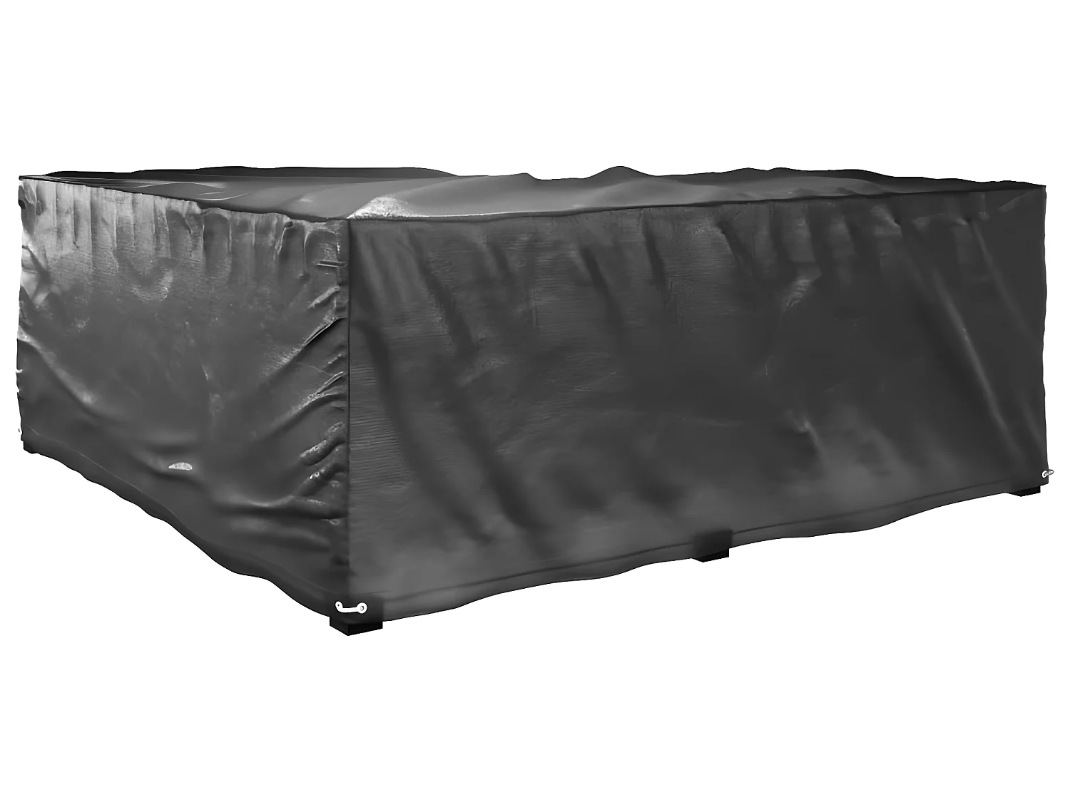 Capas p/ mobília jardim forma de L 2 pcs 12 ilhós 185x185x70 cm