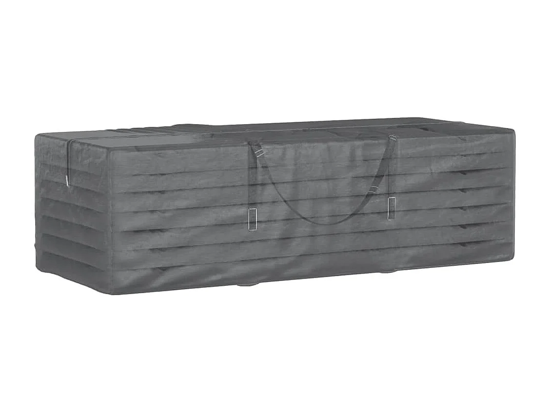 Sac de rangement pour coussins de jardin noir 135x40x55 cm PE