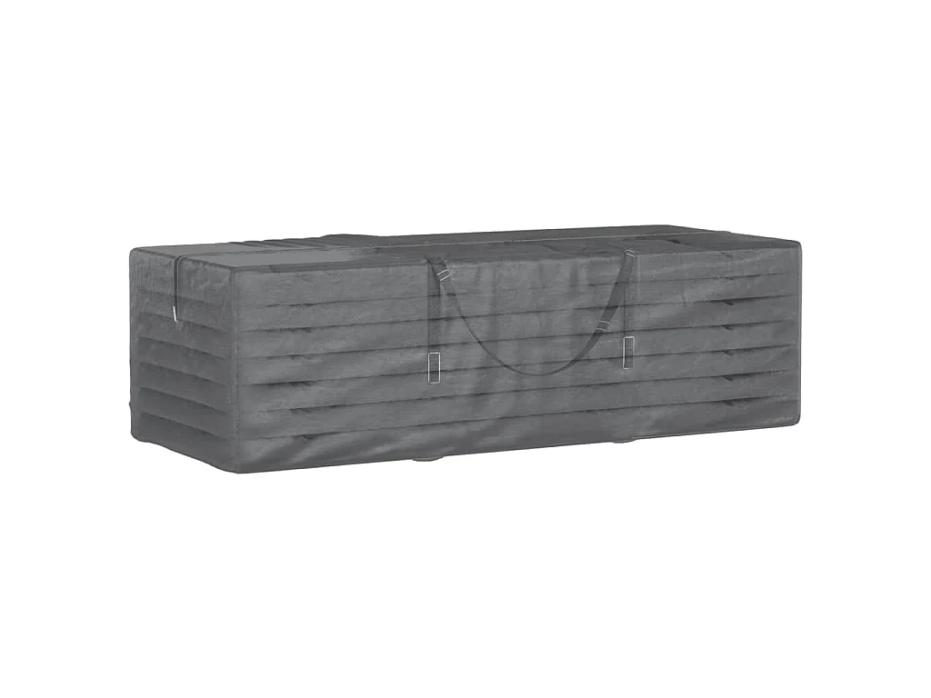 Sac de rangement pour coussins de jardin noir 135x40x55 cm PE