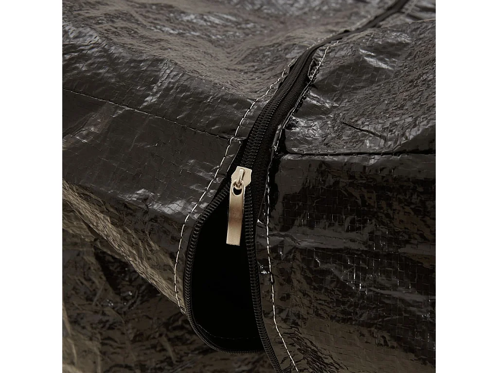Sac de rangement pour coussins de jardin noir 135x40x55 cm PE