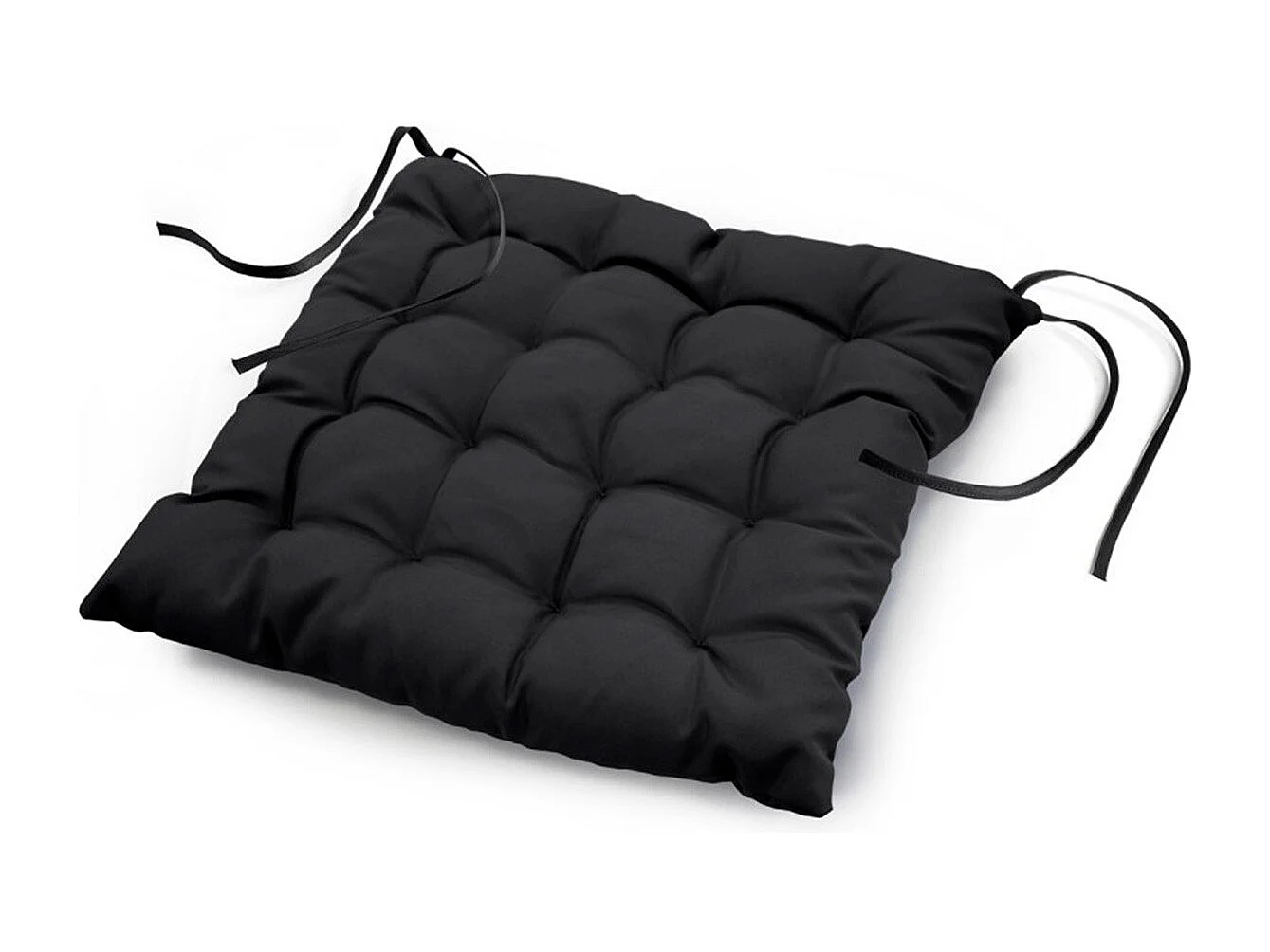 Galette de Chaise Matelassée "Essentiel" 40x40cm Noir