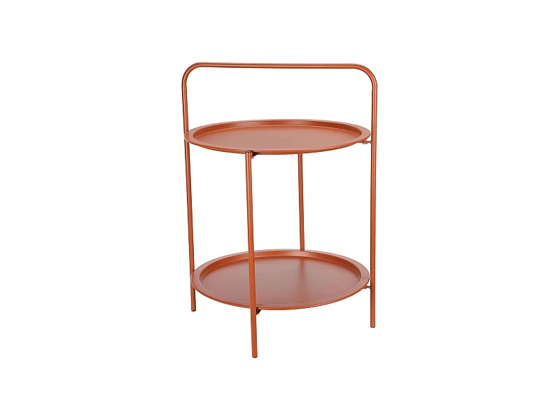 ProGarden Beistelltisch Rund 50x66 cm Matt Terrakotta