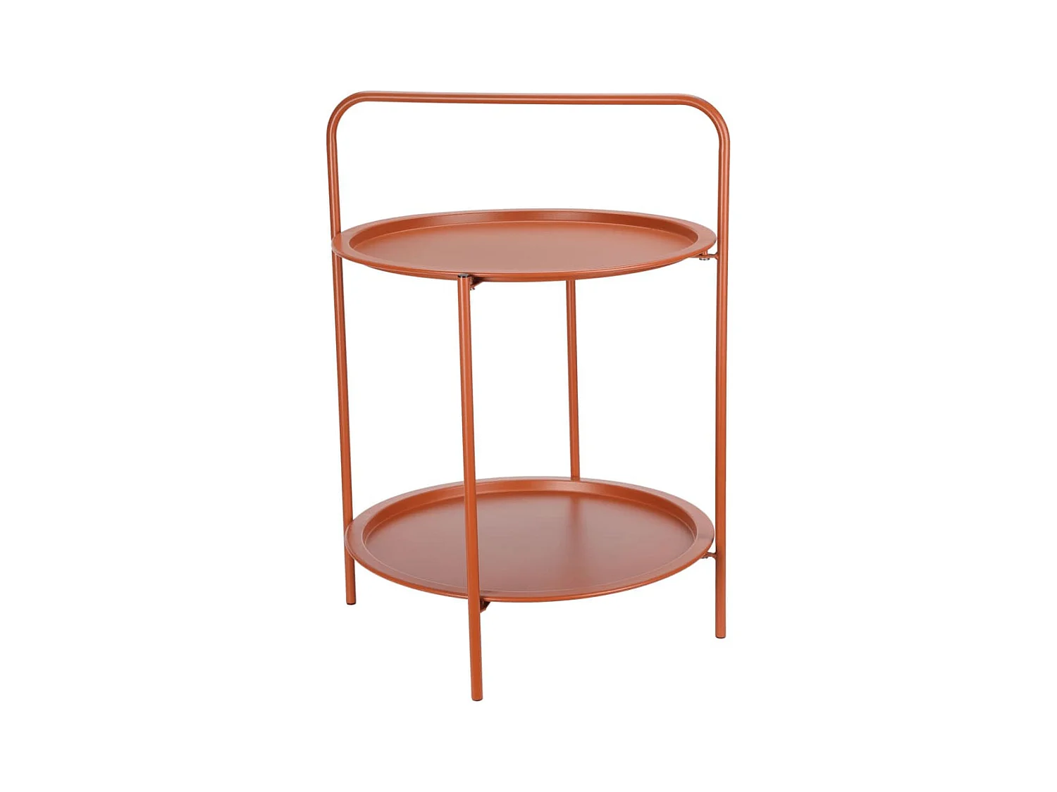 Table d'appoint ronde 50x66 cm terre cuite mate