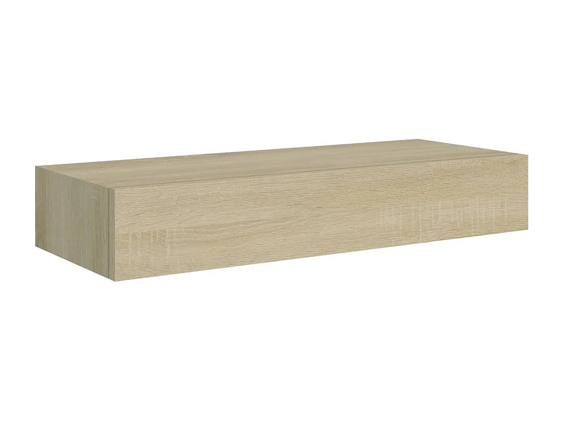 Prateleira de parede com gaveta MDF 60x23,5x10 cm cor carvalho