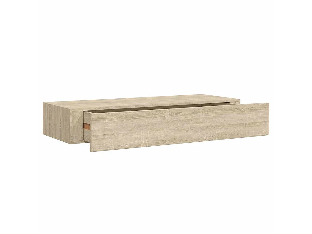 Wandregal mit Schublade Eichen-Optik 60x23,5x10 cm MDF