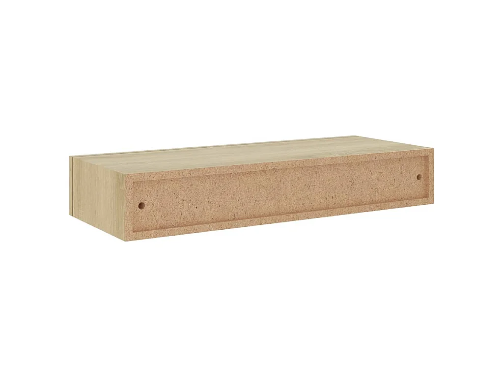 Wandregal mit Schublade Eichen-Optik 60x23,5x10 cm MDF