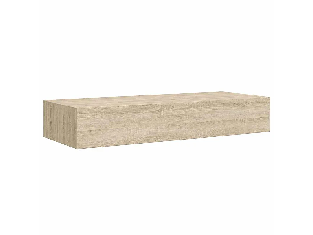 Étagère à tiroir murale chêne 60x23,5x10 cm MDF