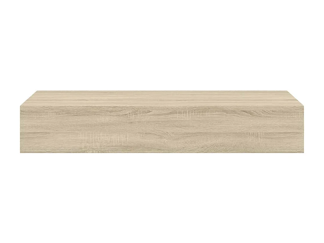 viaXL Wandschappen 2 st met lade 60x23,5x10 cm MDF eikenkleurig