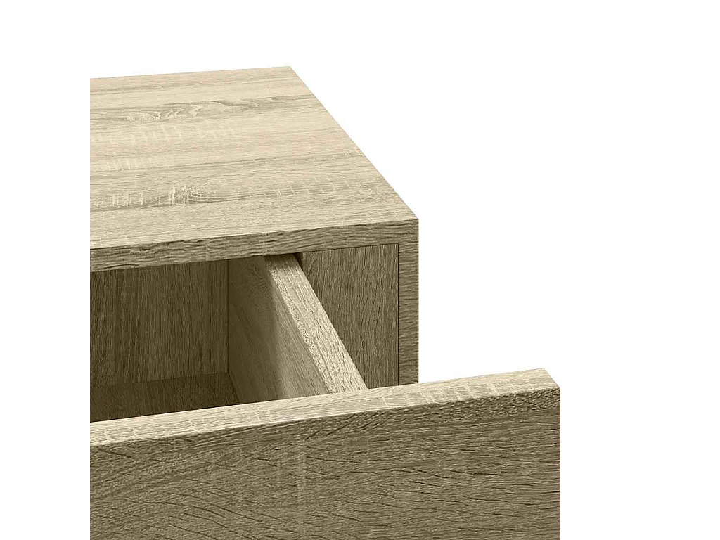 Wandregale mit Schubladen 2 Stk. Eichen-Optik 60x23,5x10 cm MDF