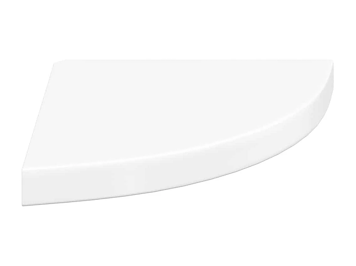 Hoekschap zwevend 35x35x3,8 cm MDF hoogglans wit