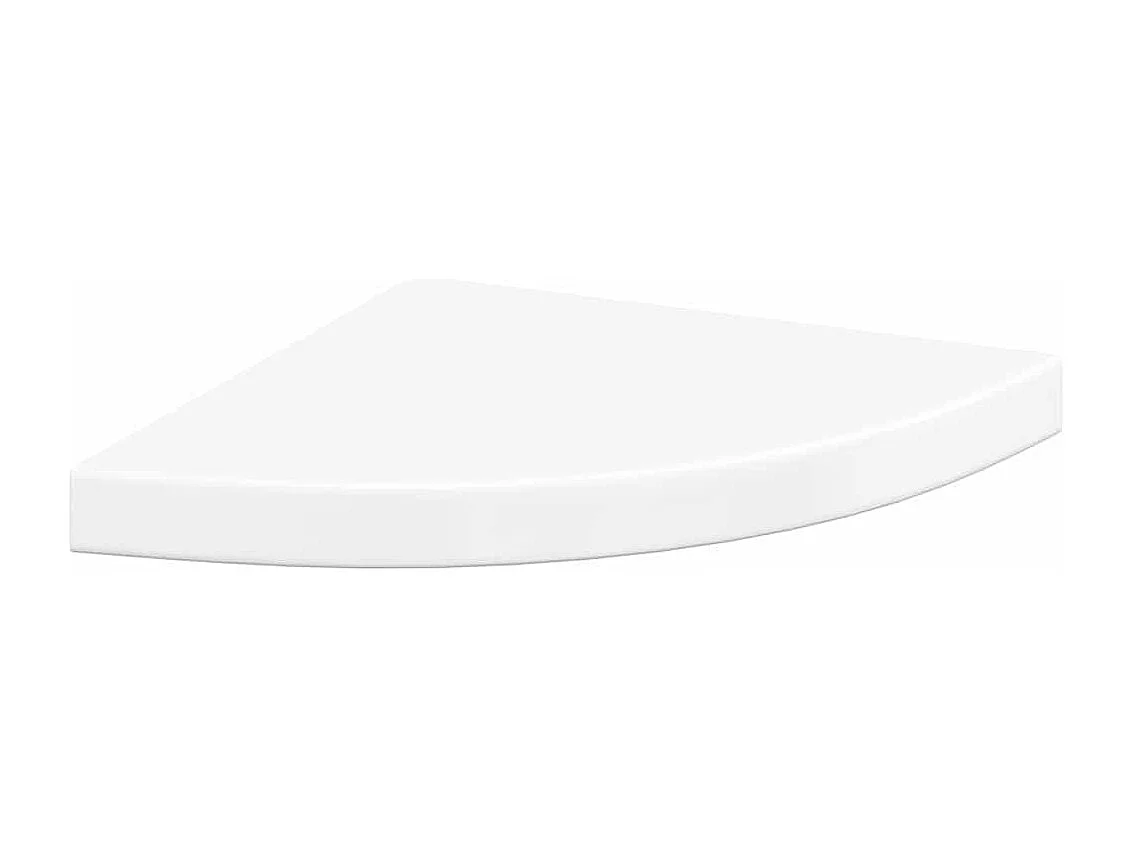 Hoekschap zwevend 35x35x3,8 cm MDF hoogglans wit