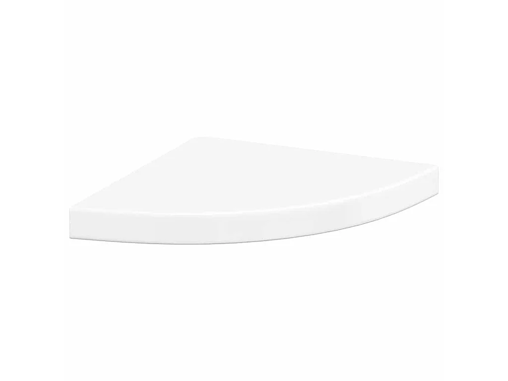 Hoekschap zwevend 35x35x3,8 cm MDF hoogglans wit