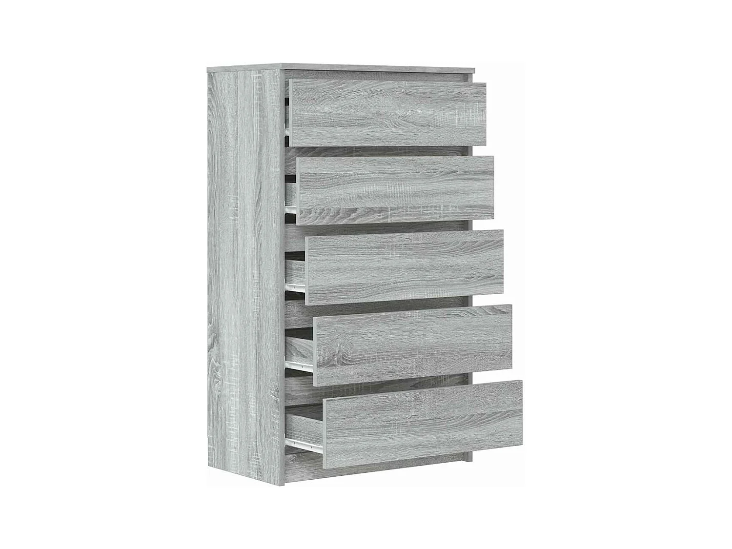 Cajonera de madera contrachapada gris Sonoma 60x36x103 cm