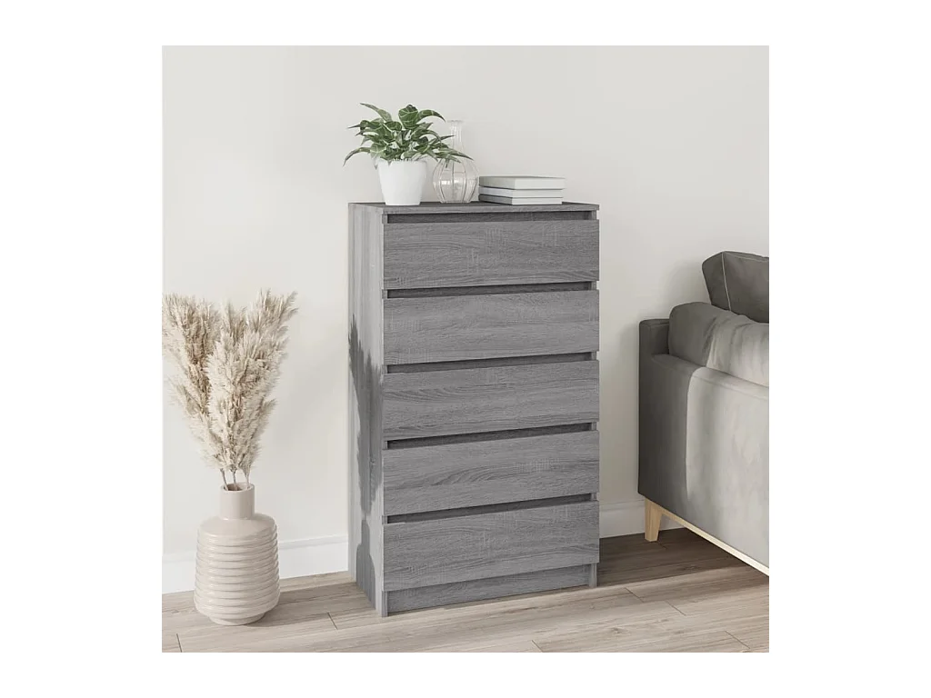 Commode Sonoma gris 60x36x103 cm Bois d'ingénierie