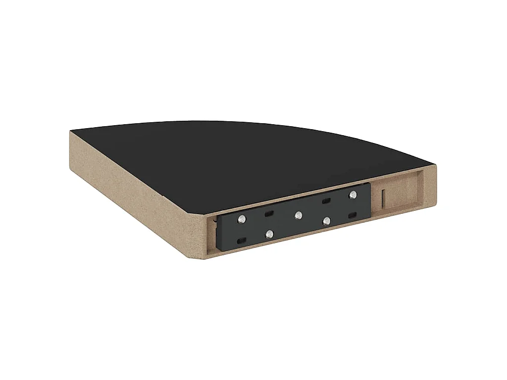 Hoekschap zwevend 25x25x3,8 cm MDF zwart