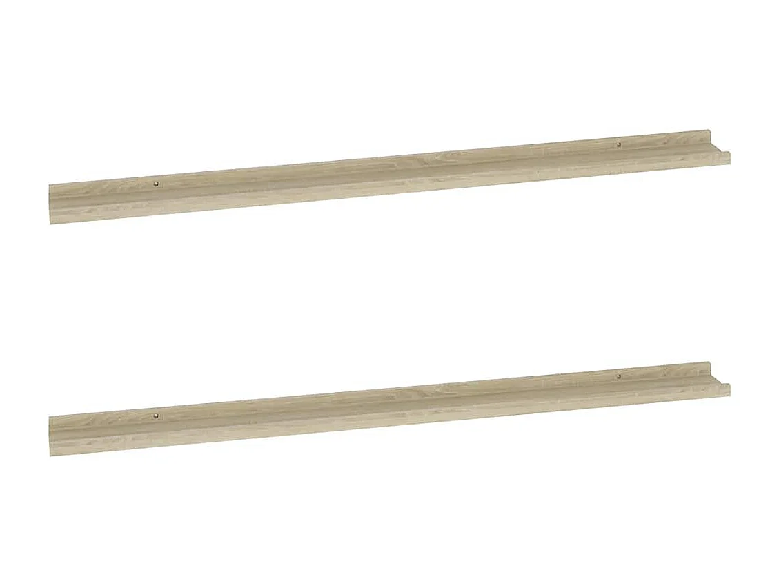 Prateleiras de parede 2 pcs 115x9x3 cm carvalho sonoma