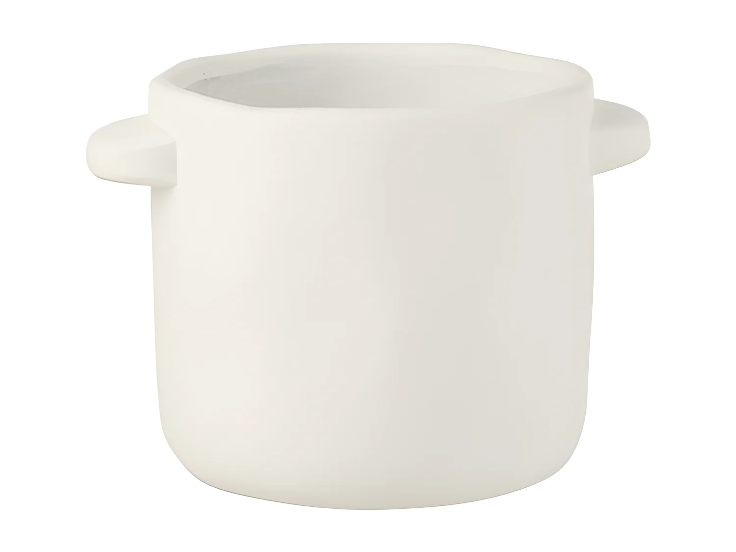 Cache pot en ciment Blanc