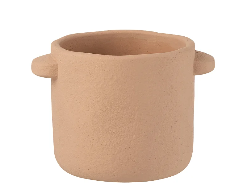 Cache pot beige en ciment