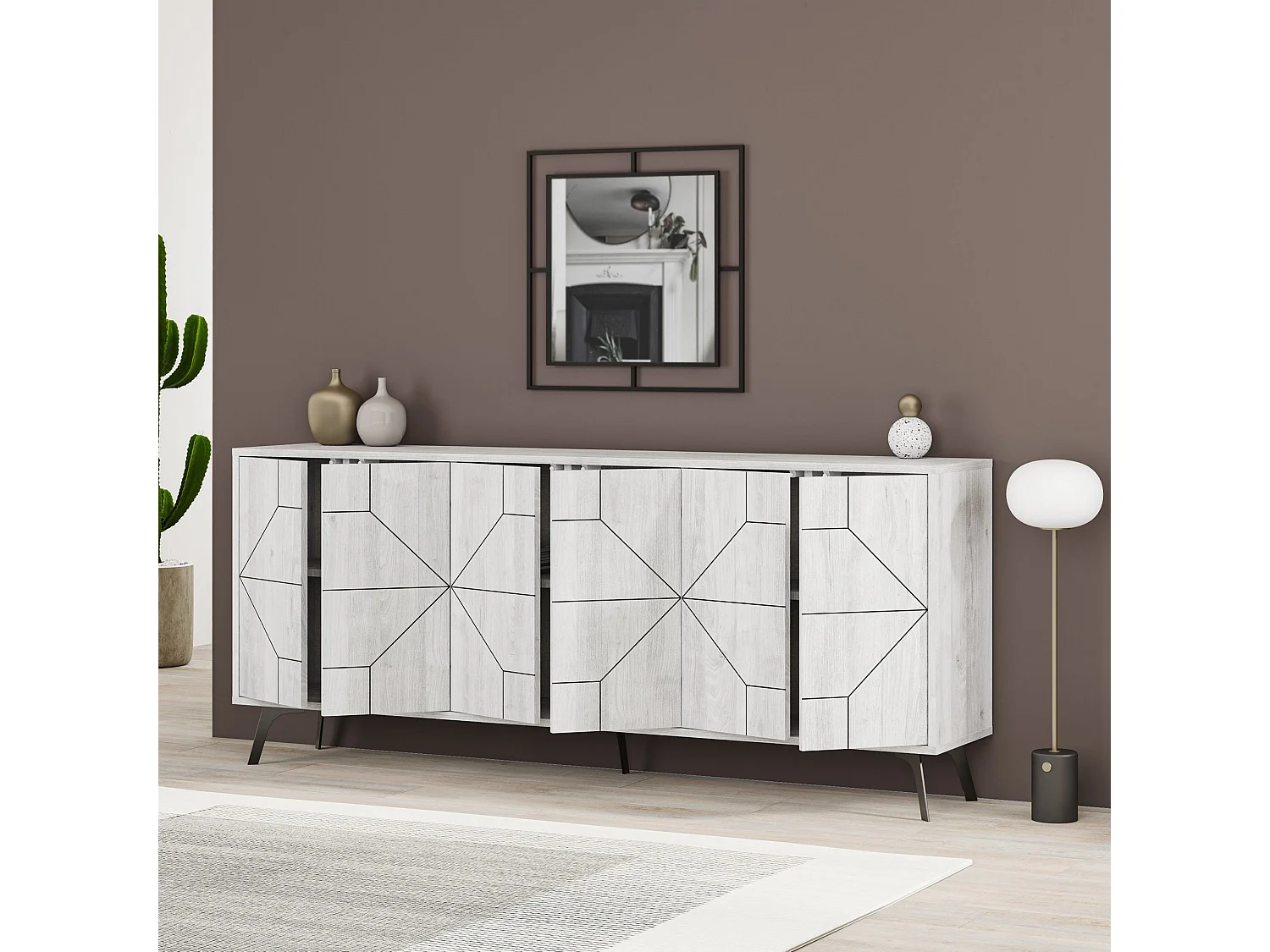 Aparador Dune 183 blanco 184x35x77.4 cm