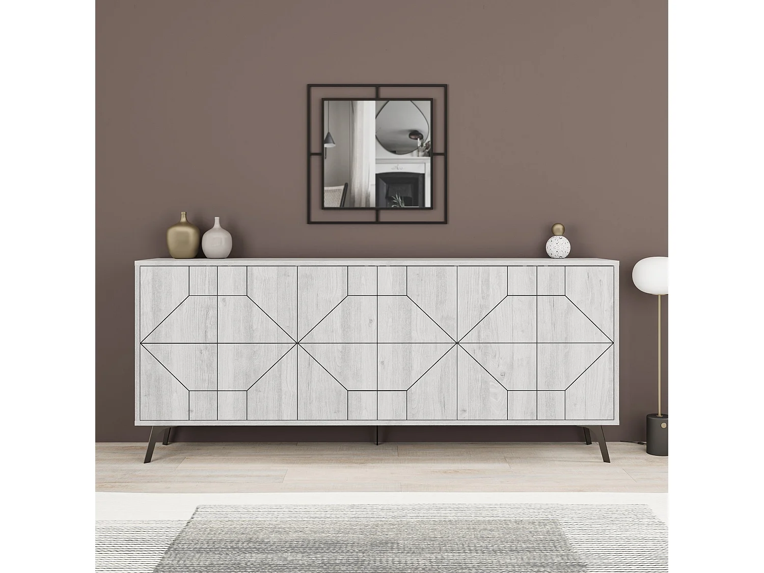 Aparador Dune 183 blanco 184x35x77.4 cm