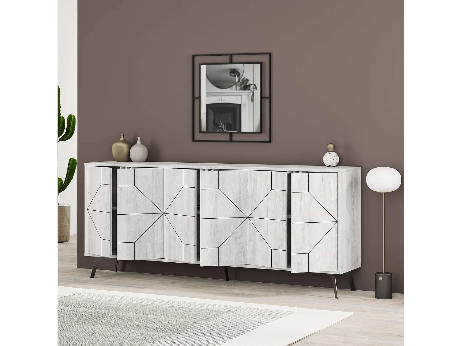 Aparador Dune 183 blanco 184x35x77.4 cm