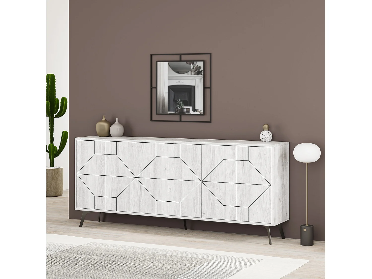 Aparador Dune 183 blanco 184x35x77.4 cm