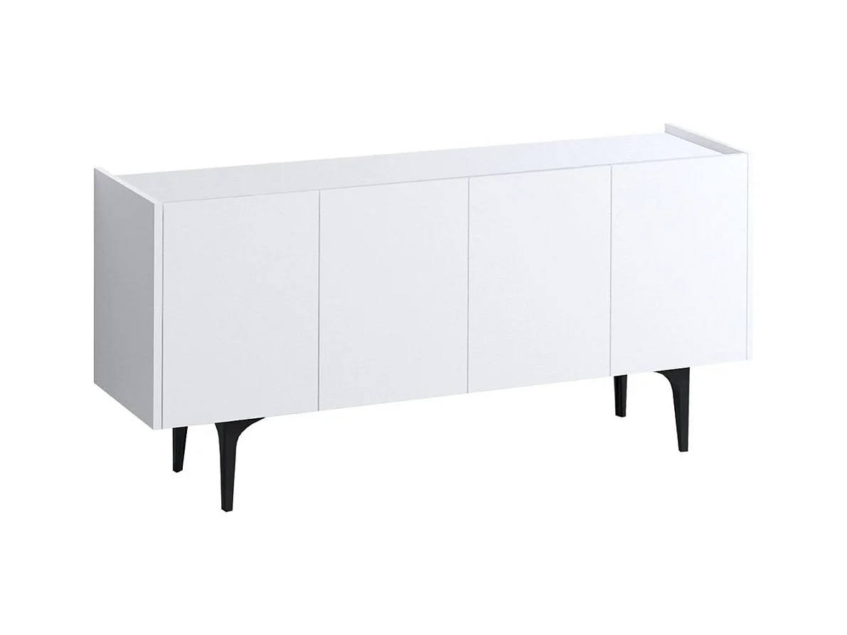Buffet 4 portes blanc L150 cm - POLARIS