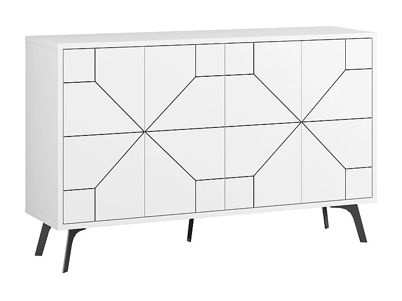 Buffet 4 deuren en versierde deuren L123 cm - Dune