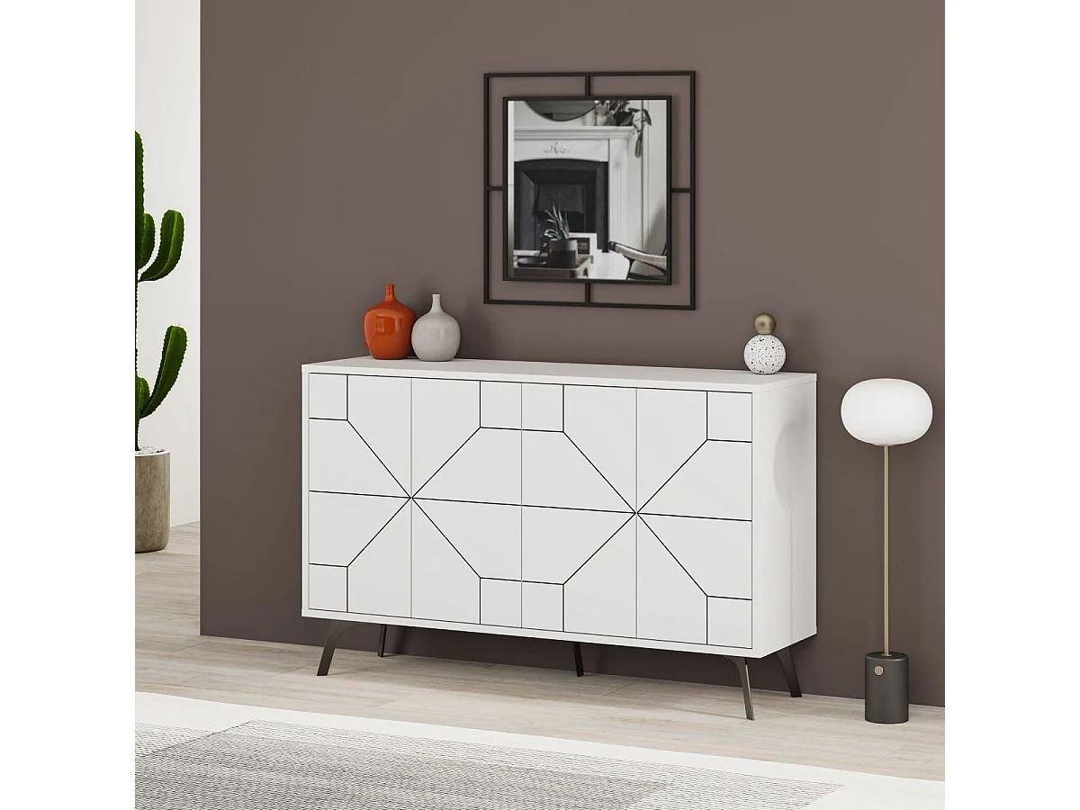 Aparador Dune blanco 123x35x62.4 cm