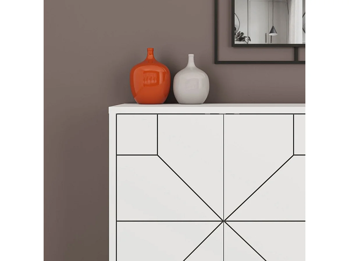 Aparador Dune blanco 123x35x62.4 cm