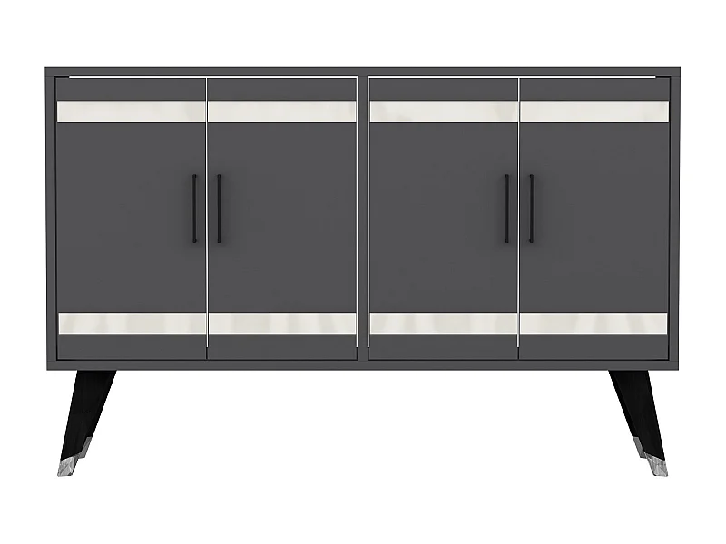 Aparador Kailua 1951, Antracita, 80x120x30cm, Aglomerado laminado