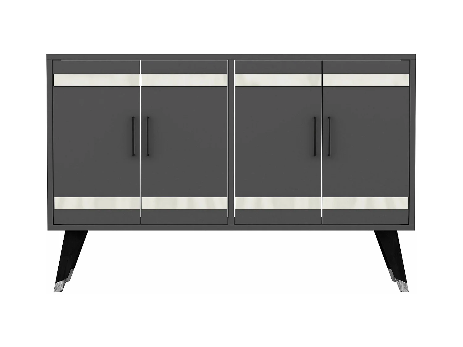 Aparador Kailua 1951, Antracita, 80x120x30cm, Aglomerado laminado