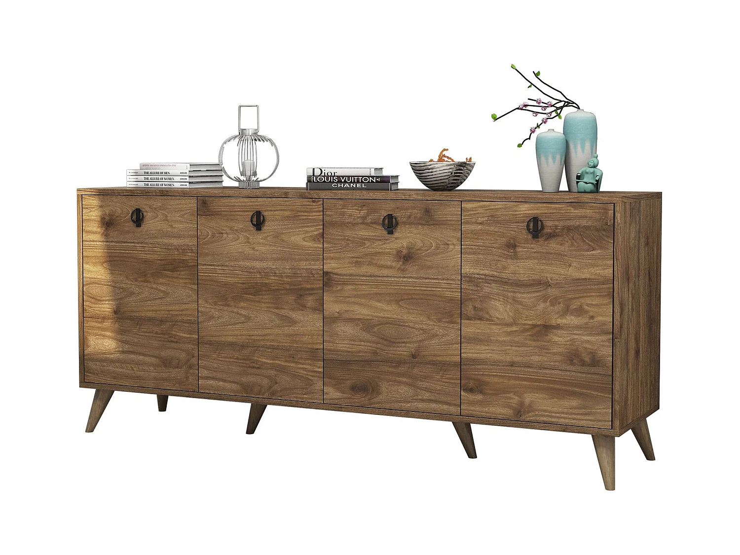 Buffet bas 4 tiroirs Bergerat 180cm Bois Naturel