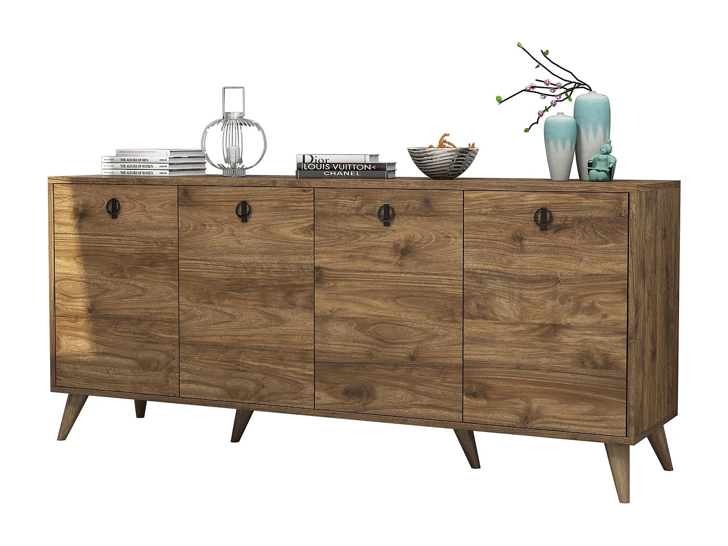 Buffet bas 4 tiroirs Bergerat 180cm Bois Naturel