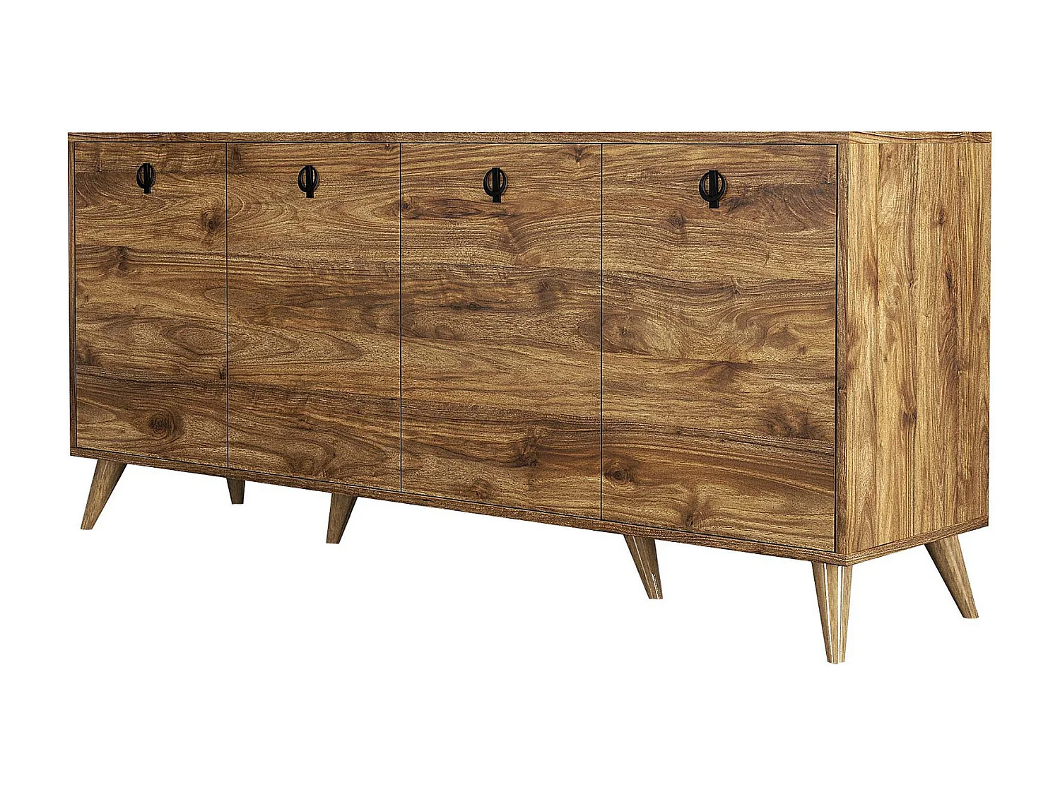 Buffet bas 4 tiroirs Bergerat 180cm Bois Naturel