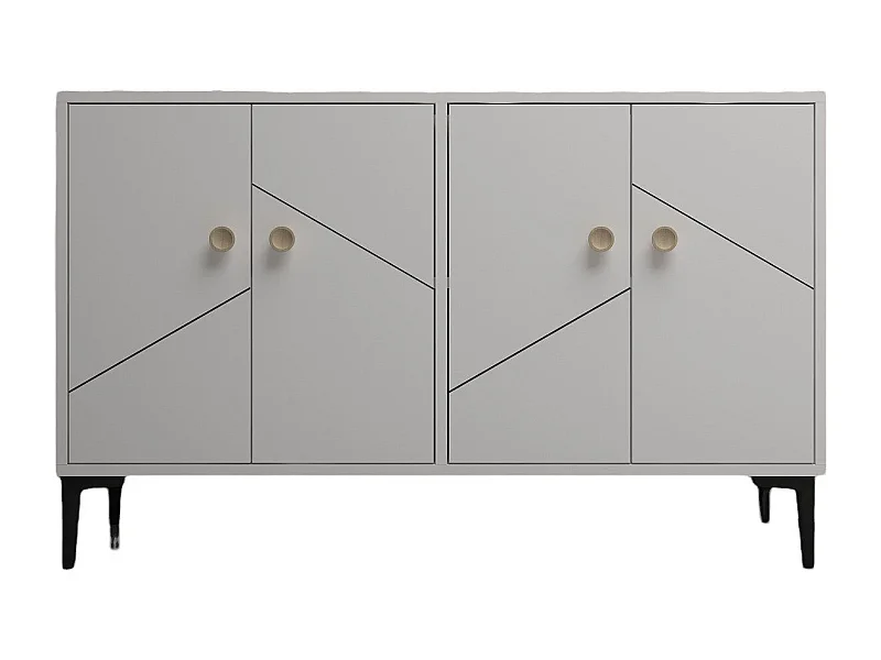 Buffet Nunka 120cm Motif Géométrique Blanc