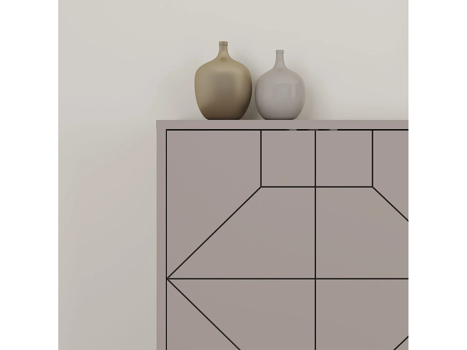 Aparador Moderno – 184 x 77,4 x 35 cm – Mocha Claro – Painel de partículas revestido em melamina