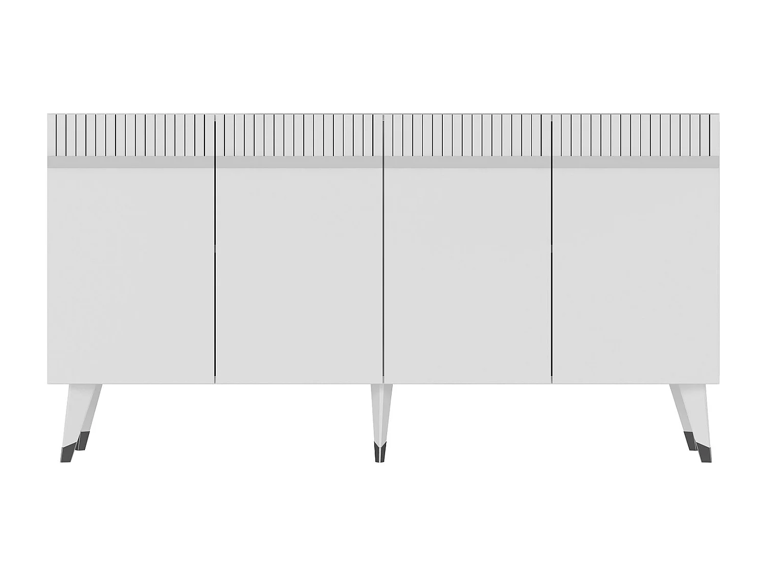 Buffet design Defne L150xH80cm Blanc et Argent