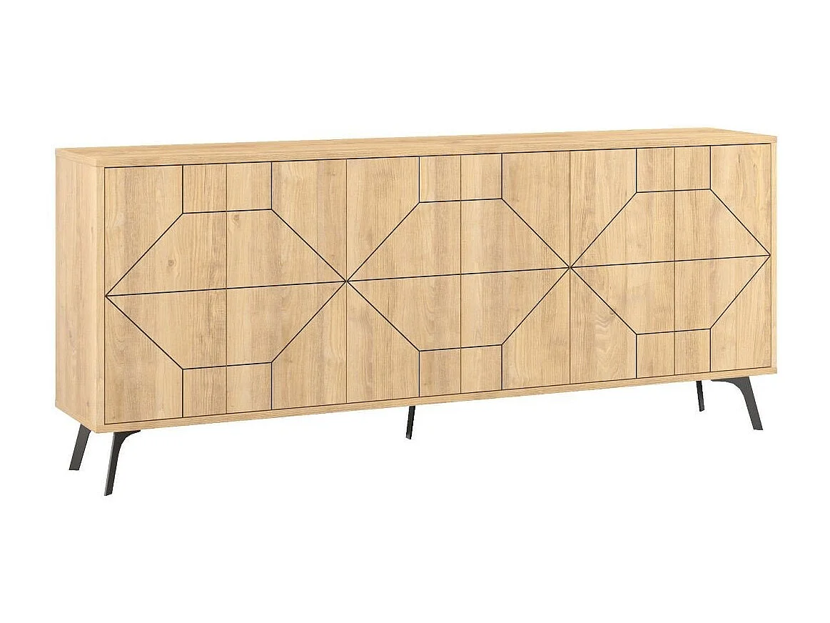 Buffet avec 6 portes décorées L184 cm - Dune